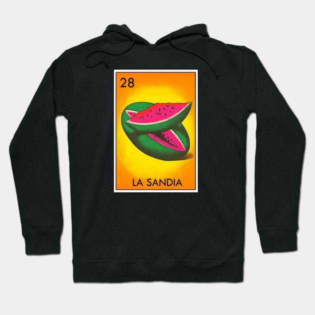 Loteria La Sandia Mexican Icon Hoodie by Cabezon